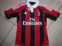 Adidas neu AC Mailand Trikot Homme Größe XXL schwarz/rot Wunschflock möglich