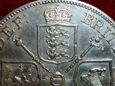 1887 Silver Coin Uk (Great Britain) High Grade Double Florin