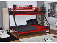 Etagenbett Elevatio II - 90x190 / 140x190 - Schwarz&Rot