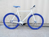 WHITE BLUE Brand new Single Speed & Fixed Gear / fixie Road Bike Flip Flop hub 