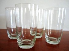 Vintage Clear Pint Beer Glasses, Set of 4