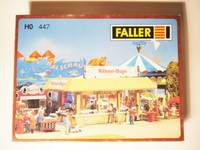 Jahrmarkt Kirmes Bude HÜHNER-HUGO fair stall, Faller #447 in 1:87 H0 boxed!
