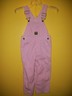 John Deere Pink Striped Overalls Coveralls Pants Bibs Girl's Size 6 Regular