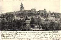 Ak Potsdam in Brandenburg, Partie an der Kriegsschule, Reiterdenkmal - 1454224