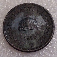 Hungary 2 Filler 1896 Kb Franz Joseph I Nice Bronze Coin #7888