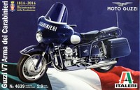 Moto Guzzi V7 Arma dei Carabinieri Motorrad 1:9 Model Kit Bausatz Italeri 4639