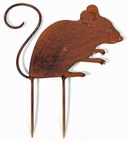 Beetstecker Gartenstecker Maus Metall NEU Stecker