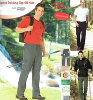 Herren Trekking Hose Zipp Off Outdoor Wanderhose wasserabweisend Öko-Tex