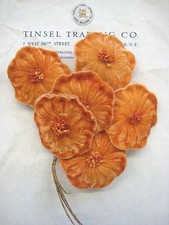 Vintage Antique Lt Rust Velvet Millinery Hat Flower Unused