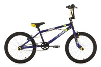 20" BMX BIKE FREESTYLE FAHRRAD RAD HEDONIC BLAU-GELB 360° ROTOR 4 PEGS 623B