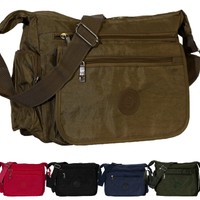 Tasche Damen Stoff  Messenger Bag Umhängetasche Nylon Schultertasche "Sally"
