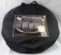 4UNIQ DFB Fußballtor Pop-Up Tor 2er Set Selbstentfaltend 120 x 80 cm