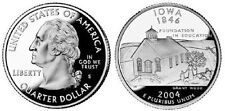 2 Coins = 2004 Iowa Silver Proof 25c Cameo School House Arbor Day Quarters sh4