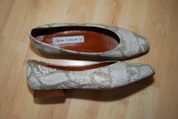 aldo chelini pumps schlange leder python metallic ballerinas pumps gr.39,5