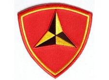 (D3) 3RD MARINE DIVISION 3" x 3" iron on patch (4240) US Marine Corps