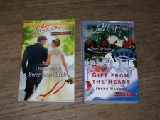 Lot 2 Harlequin Love Inspired romance GIFT FROM THE HEART SWEETHEART BRIDE ppbck