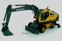 Cararama Baufahrzeuge Bagger / Radbagger / Mobilbagger Volvo EW180B 1:87 NEU OVP