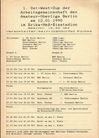 1990 HT 1. Ost-West-Cup Berlin, 1. FC Union, KWO, Reinickendorfer Füchse, ...