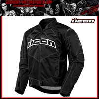 ICON CONTRA MOTORRAD TEXTILJACKE SCHWARZ MOTORRAD QUAD STREETFIGHTER JACKE 