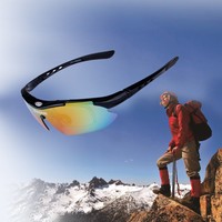 Herren Sonnenbrille Polarisiert oder Verspiegelt Sport  Outdoor 5 Linsen  UV400