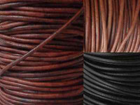 Premium Lederbänder rund Lederband - Ø 1 / 1,5 / 2 / 2,5 / 3 / 4 / 5 mm