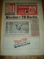 Programm Zeitung "Blick" Tennis Borussia Berlin-Werder Bremen 14.5.1977