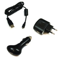 USB-Ladekabel + USB-Netzteil + Kfz-Ladegerät USB für Nikon Coolpix S9100