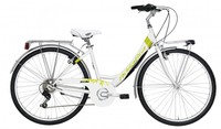 26" ZOLL DAMEN CITY BIKE MÄDCHEN DAMENRAD FAHRRAD TOURING "PANDA 6V silber grün