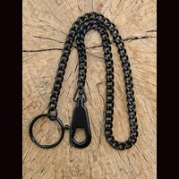 MESSERKETTE - 36,5 cm - GELDBEUTELKETTE - SCHLÜSSELKETTE - KETTE -  SCHWARZ