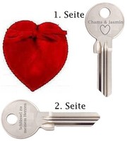 Schlüssel zu meinem Herzen mit GRAVUR Valentinstag Geburtstag Jahrestag Geschenk