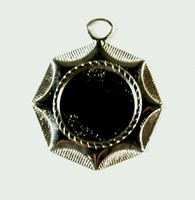   10 Medaillen silberfarben mit Emblem und Band  