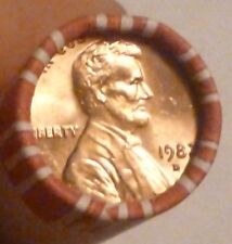1982D Large Date Copper Lincoln Memorial Cent Unc Original Penny Sealed Rolls