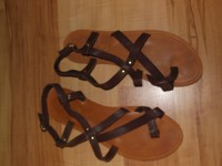 ROXY Sandale/Zehentrenner, Gr. 38, braun, neuwertig