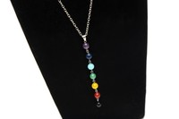 Natur Edelstein 7 Chakra Steine Anhänger+Kette Glücksbringer Halskette 