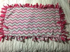 Cat or Dog Snuggle bed -sleeping bag-blanket- size Sm-Med-Pink Chevron