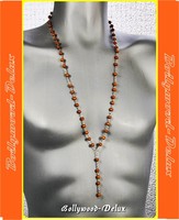 Herren Holzperlen Kette Mode Lange Sommer Kette Farbe Braun