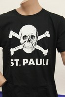 FC St. Pauli Shirt Totenkopf,schwarz , S-XXXL , Neu