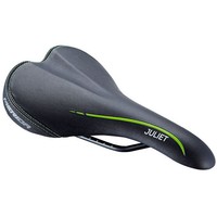 Merida Bikesattel Juliet, swz./grün Obermaterial Leder mit Komfort-Polsterung