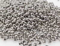 1000 Metallperlen Kugeln 3mm rund silber Metall Perlen Bastelperlen -7016