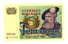 Sweden….P-51c….5 Kronor….1970….*Unc*