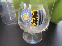 070715 älteres Fußball Glas Schwenker Stadtwappen + 1.FC Lok Leipzig RARE