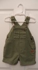 OSH KOSH B' GOSH BOYS 3-6 MONTHS ARMY GREEN OVERALL SUMMER SHORTS - VGUC!