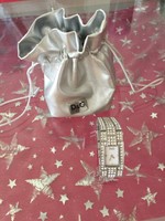 Dolce und Gabbana D&G Uhr Damen Silber Zirkonia Armbanduhr