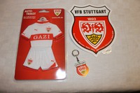 VFB Stuttgart Aufkleber Mini-Kit Schlüsselanhänger Neu.