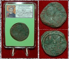 Ancient Byzantine Empire Coin Justinian I Bust Of Emperor Constantinople Mint