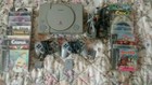 PS 1 console and games 
