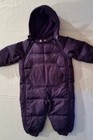 Ralph Lauren Polo Girls Purple Hooded Snowsuit Down Filled Size 12 Months