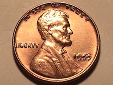 1955 Doubled Die Lincoln Cent * Choice Bu Red #3 *