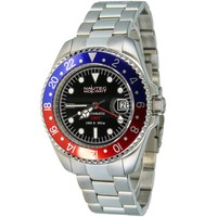 Nautec No Limit  Automatik Herrenuhr Deep Sea GMT DS AT-GMT/STSTRDBLBK