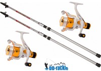 2er Angelset Forellen Allround Set 2 Ruten 3,00m +2 Heckbremsrollen Karpfen Rute